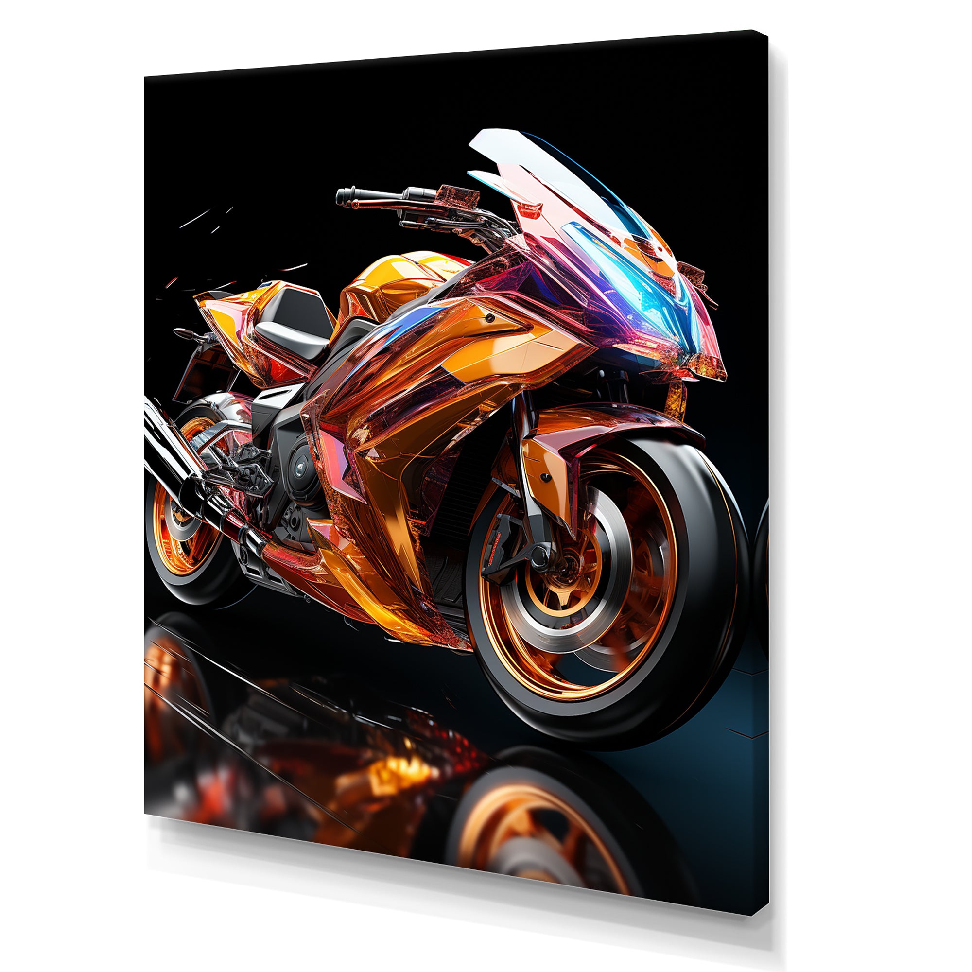 A Speed Motorcycle Adventure - Motorcycle Canvas Wall Art