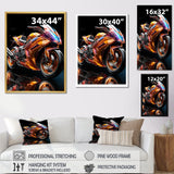 A Speed Motorcycle Adventure - Motorcycle Canvas Wall Art