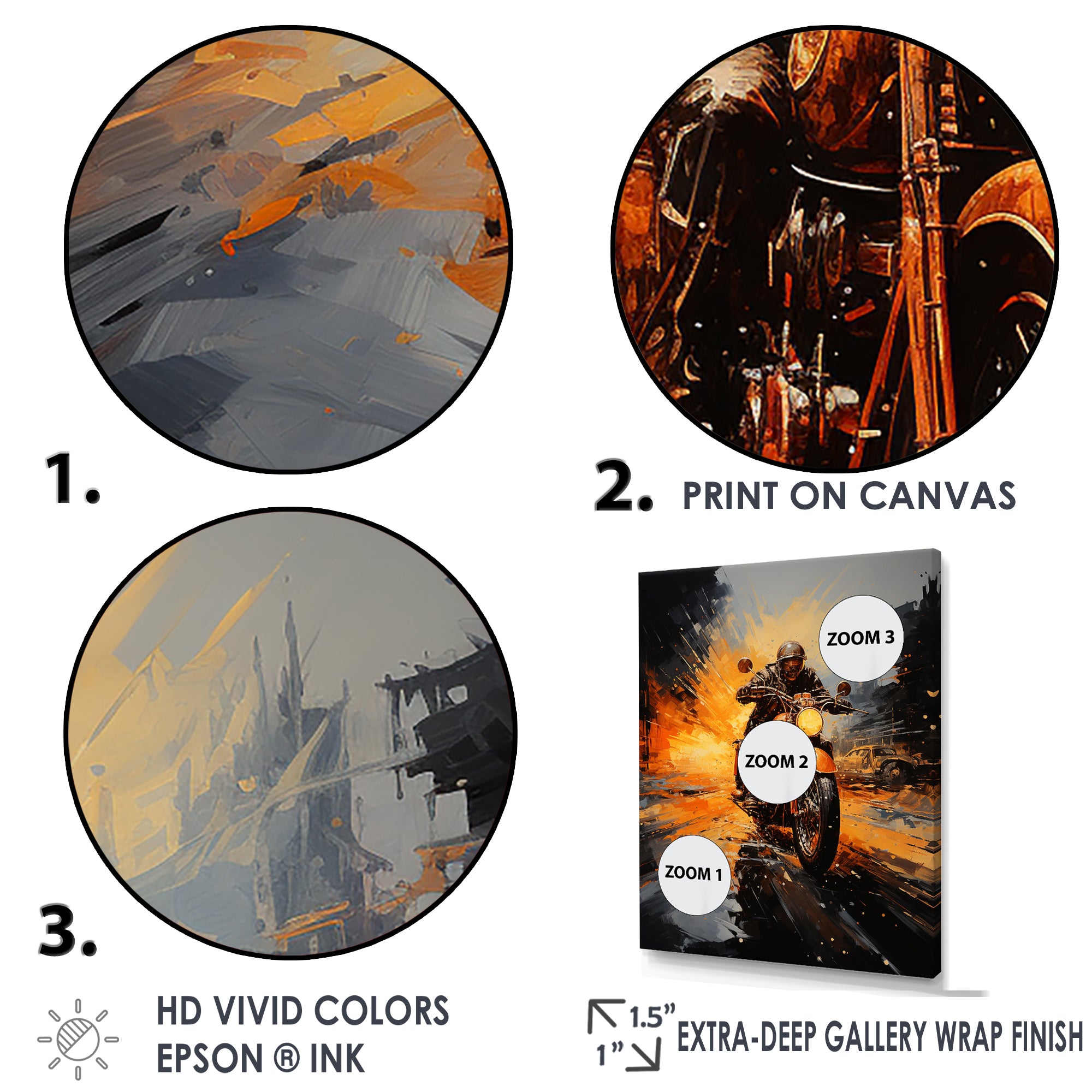 Yellow Dirt Bike Adventure - Motorcycle Canvas Wall Art