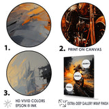 Yellow Dirt Bike Adventure - Motorcycle Canvas Wall Art