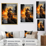 Yellow Dirt Bike Adventure - Motorcycle Canvas Wall Art
