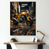 Yellow Dirt Bike Elegance - Motorcycle Canvas Wall Art