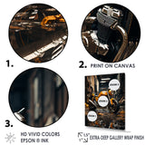 Yellow Dirt Bike Elegance - Motorcycle Canvas Wall Art