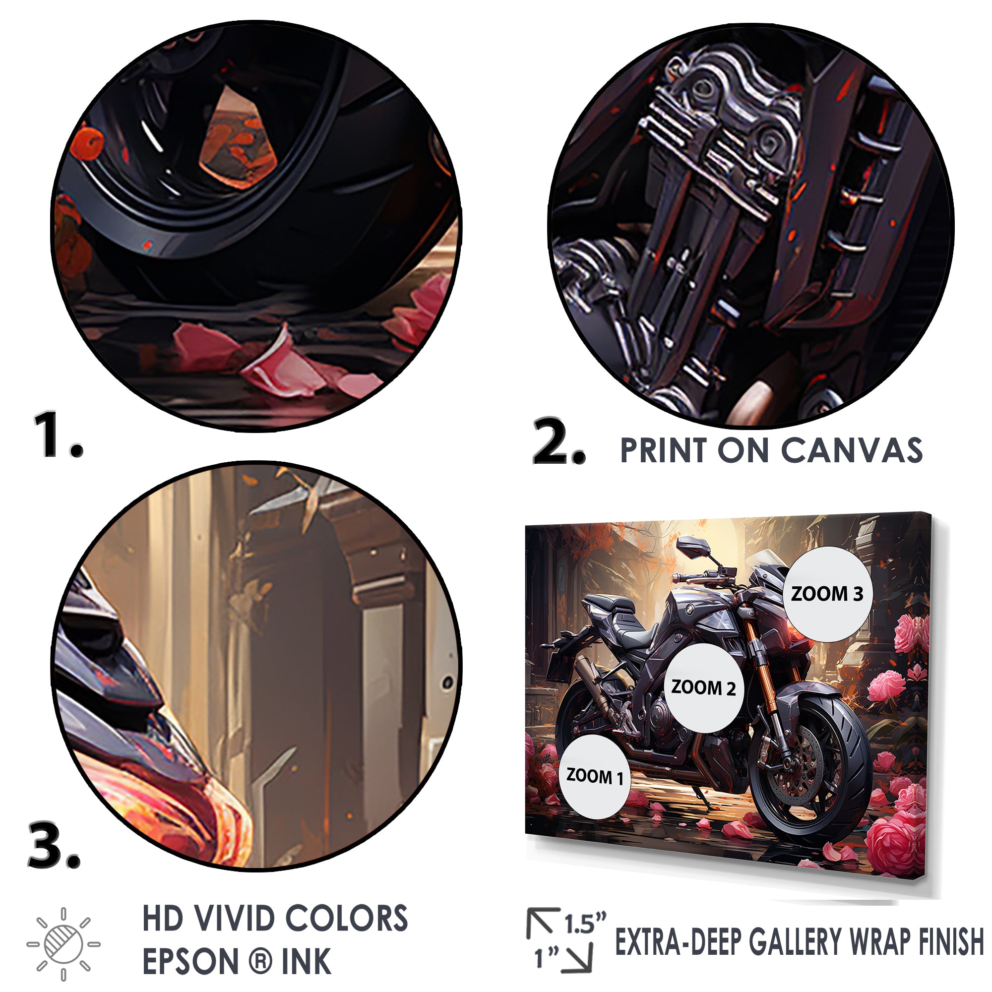 Fastest Bike Harmony - Motorcycle Canvas Wall Art