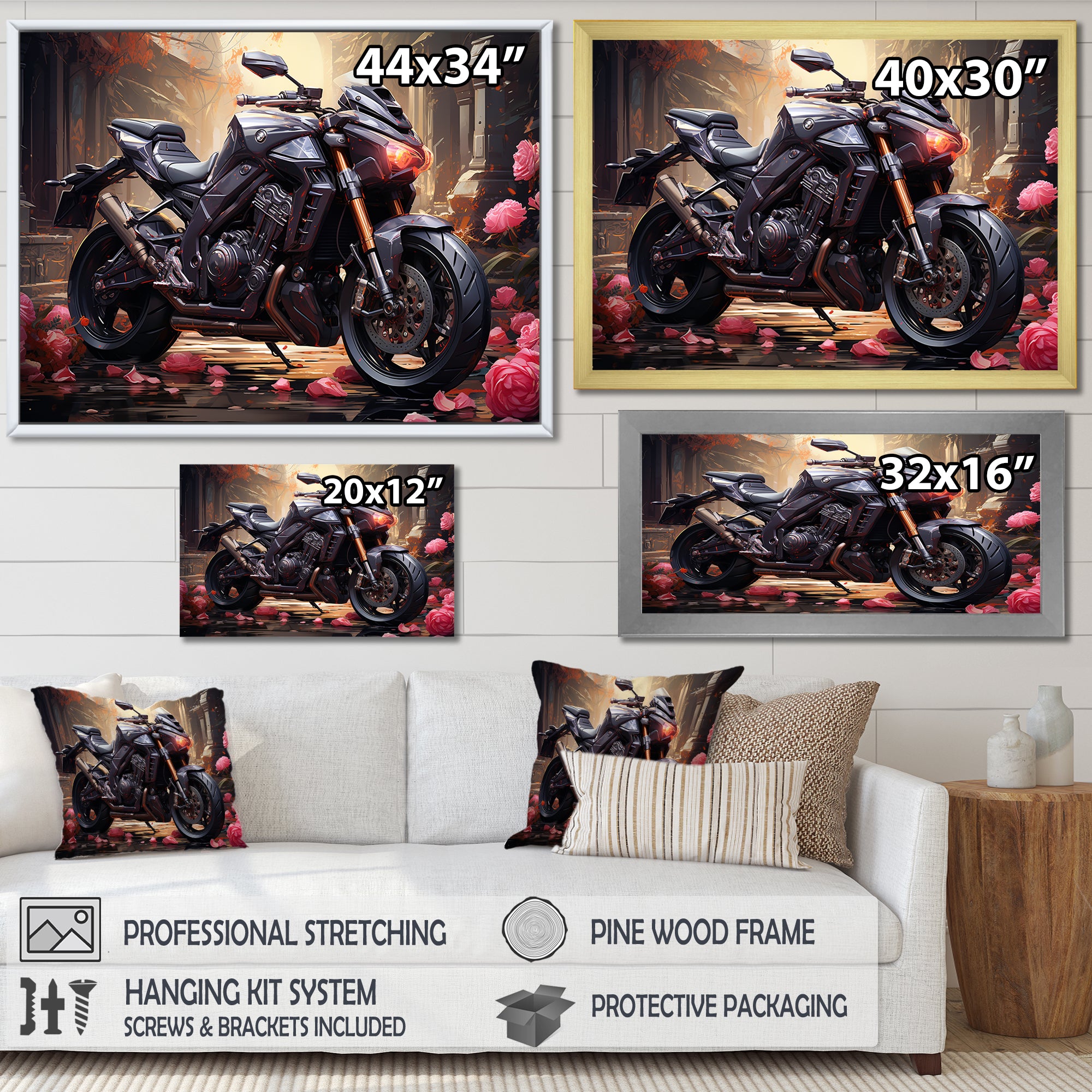 Fastest Bike Harmony - Motorcycle Canvas Wall Art
