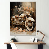 Vintage Motorcycle Melody - Motorcycle Canvas Wall Art