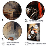 Crimson Thunder Red Dirt Bike - Motorcycle Canvas Wall Art