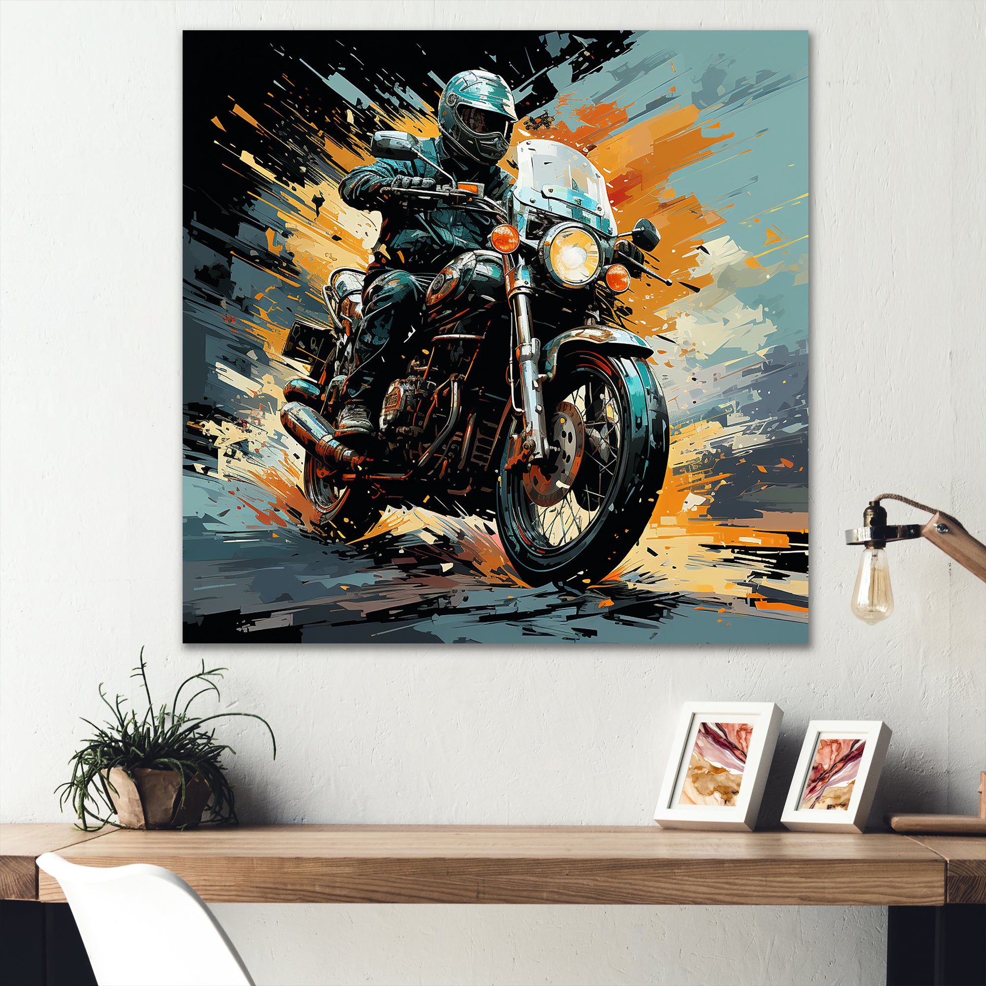 Dirt Bike Motorcycle Matrix - Motorcycle Canvas Wall Art