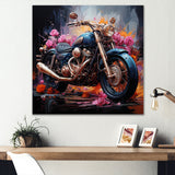 Expressionist Motor Adventure - Motorcycle Canvas Wall Art