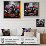 Expressionist Motor Adventure - Motorcycle Canvas Wall Art