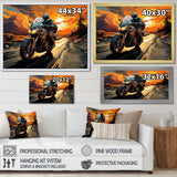 Expressionist Motorcycle Ride - Motorcycle Canvas Wall Art