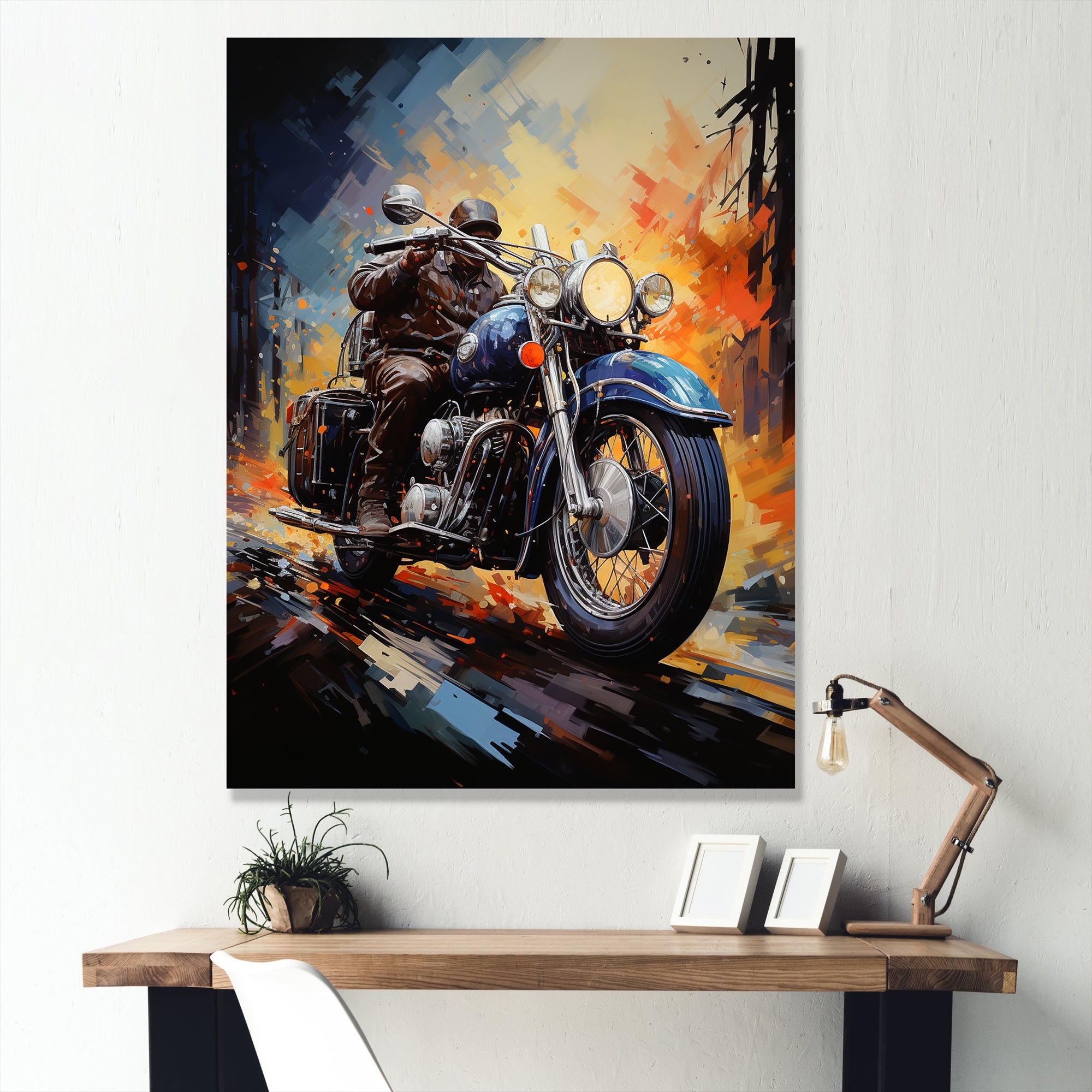 Fantasy Motorcycle Odyssey - Motorcycle Canvas Wall Art