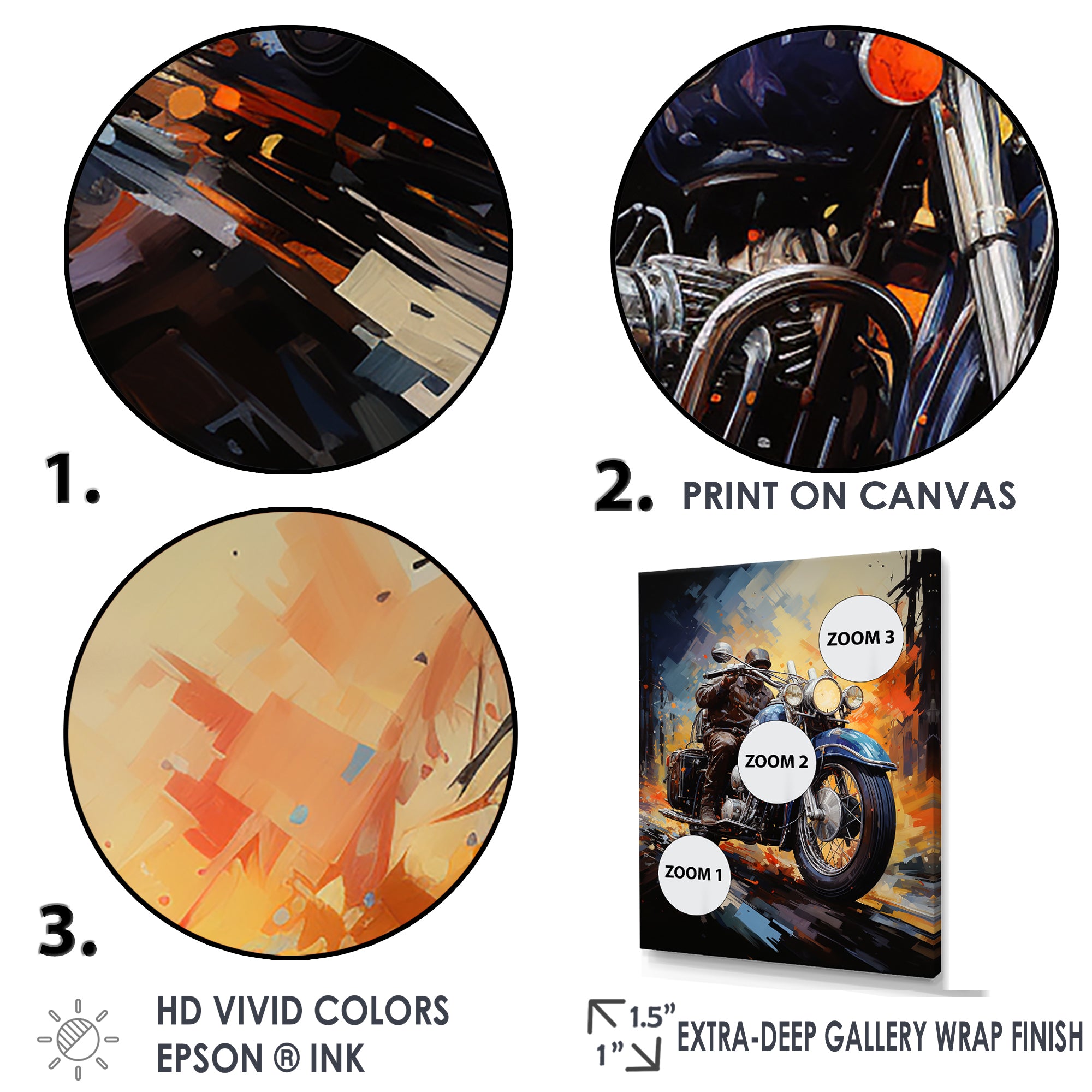 Fantasy Motorcycle Odyssey - Motorcycle Canvas Wall Art