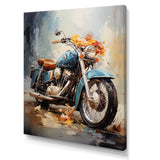 Impressionist Bike Ride - Motorcycle Canvas Wall Art