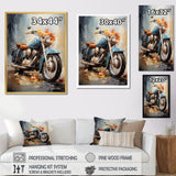 Impressionist Bike Ride - Motorcycle Canvas Wall Art