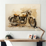 Minimalism Motorcycle - Motorcycle Canvas Wall Art
