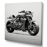 Minimalist Roadster - Motorcycle Canvas Wall Art