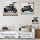 Minimalist Roadster - Motorcycle Canvas Wall Art