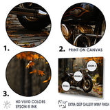 Motorcycle Charm In Winter - Motorcycle Canvas Wall Art