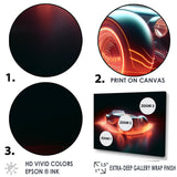 Neon Light Strips Roadster - Classic Cars Canvas Wall Art