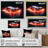Neon Light Strips Roadster - Classic Cars Canvas Wall Art