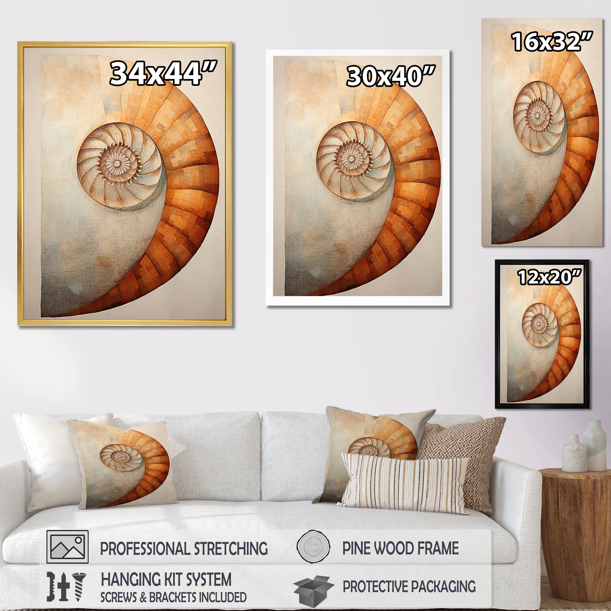 Copper Curves Nautilus Spiral - Nautilus Wall Decor