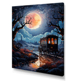 A Fantasy Gothic Old Cart - Old American Cart Canvas Wall Art