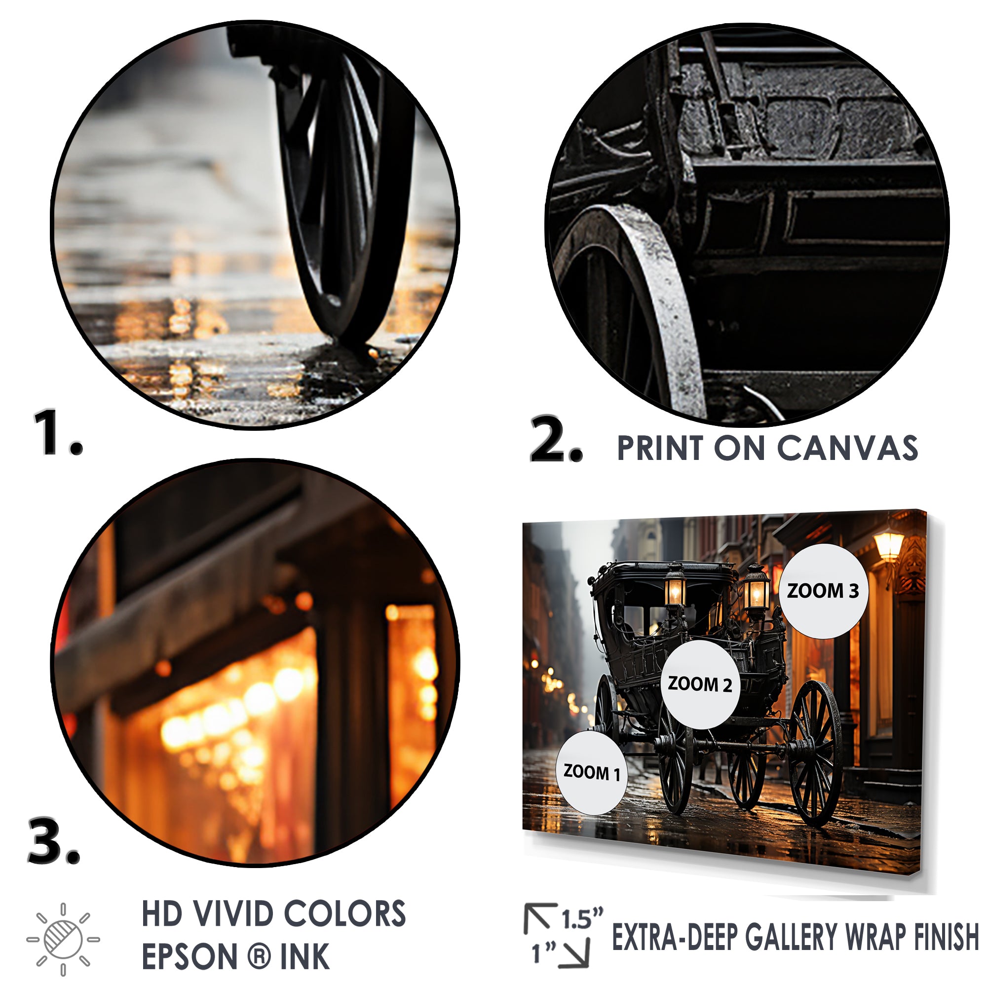 A Romantic Gothic Old Cart - Old American Cart Canvas Wall Art