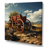 Old American Cart In Usa - Old American Cart Canvas Wall Art