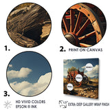 Old American Cart In Usa - Old American Cart Canvas Wall Art