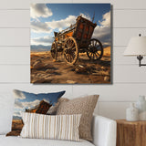 Old Western Carriage Cart In Usa - Old American Cart Canvas Wall Art