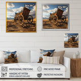 Old Western Carriage Cart In Usa - Old American Cart Canvas Wall Art