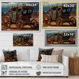 Fantasy Western Wagon In Usa - Old American Cart Canvas Wall Art
