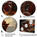 Fantasy Cart Adventure - Old American Cart Canvas Wall Art