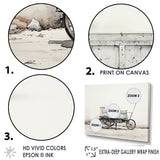 Minimalist Utility Western Carriage Cart - Old American Cart Canvas Wall Art