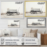 Minimalist Utility Western Carriage Cart - Old American Cart Canvas Wall Art