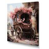 Romantic Wedding Cart Journey - Old American Cart Canvas Wall Art