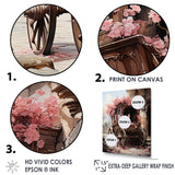 Romantic Wedding Cart Journey - Old American Cart Canvas Wall Art