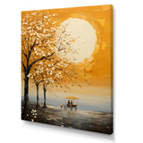 Yellow Old Carriage Cart Melody - Old American Cart Canvas Wall Art