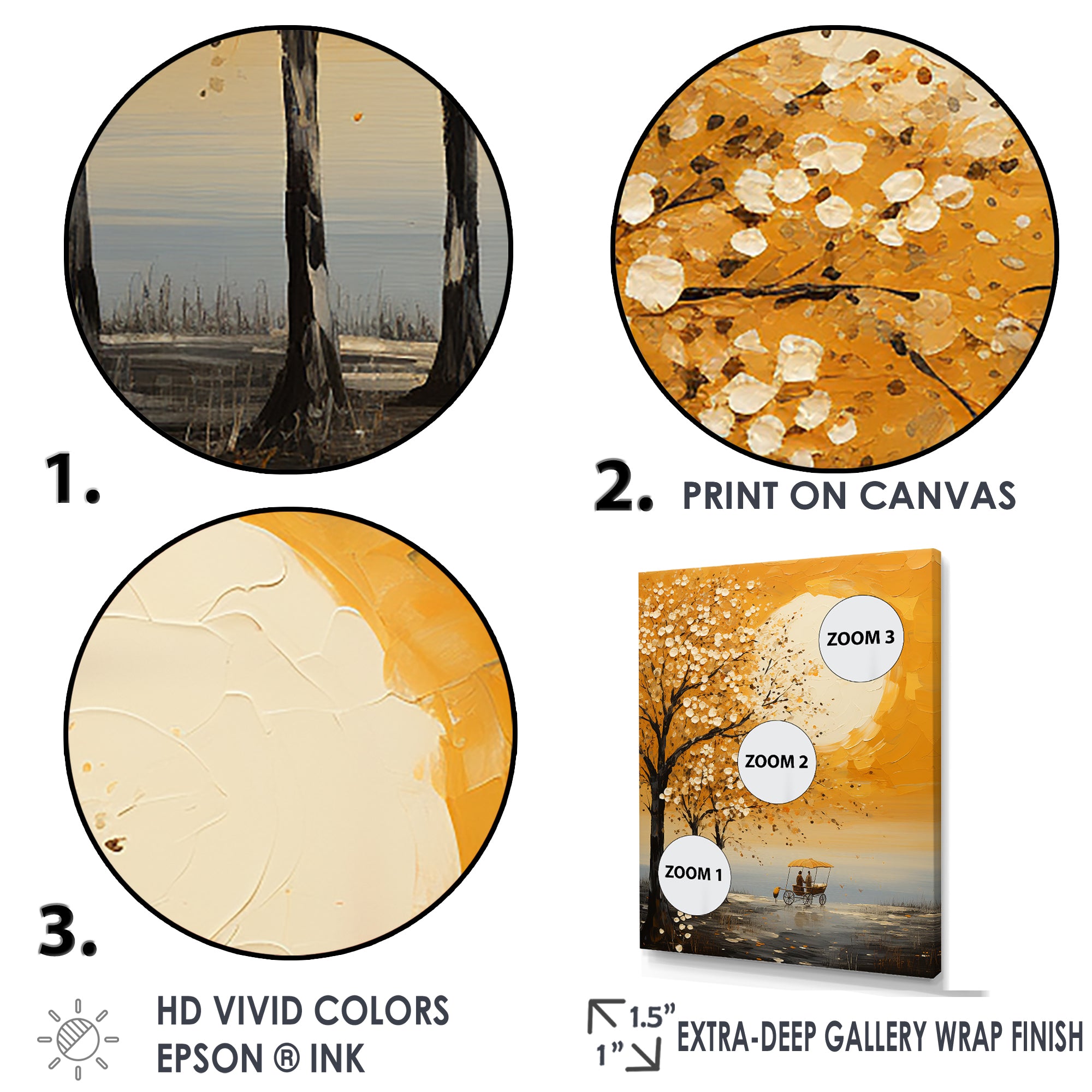 Yellow Old Carriage Cart Melody - Old American Cart Canvas Wall Art