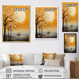 Yellow Old Carriage Cart Melody - Old American Cart Canvas Wall Art