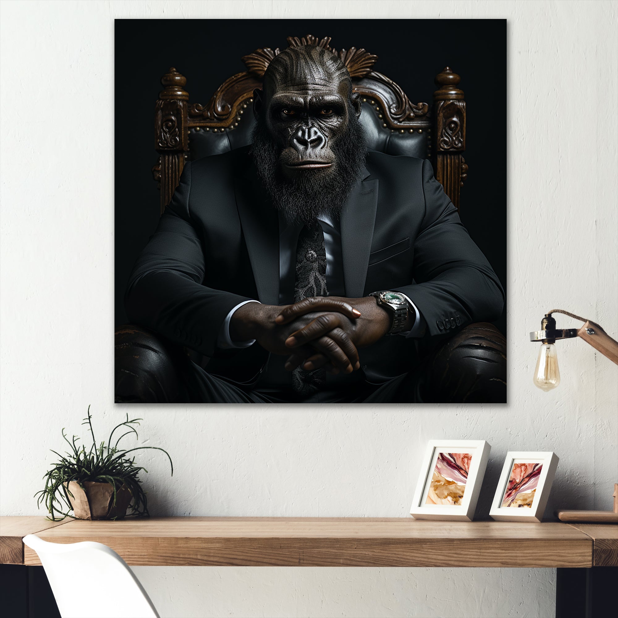 Business Apes In Suit - Orangutan Wall Decor