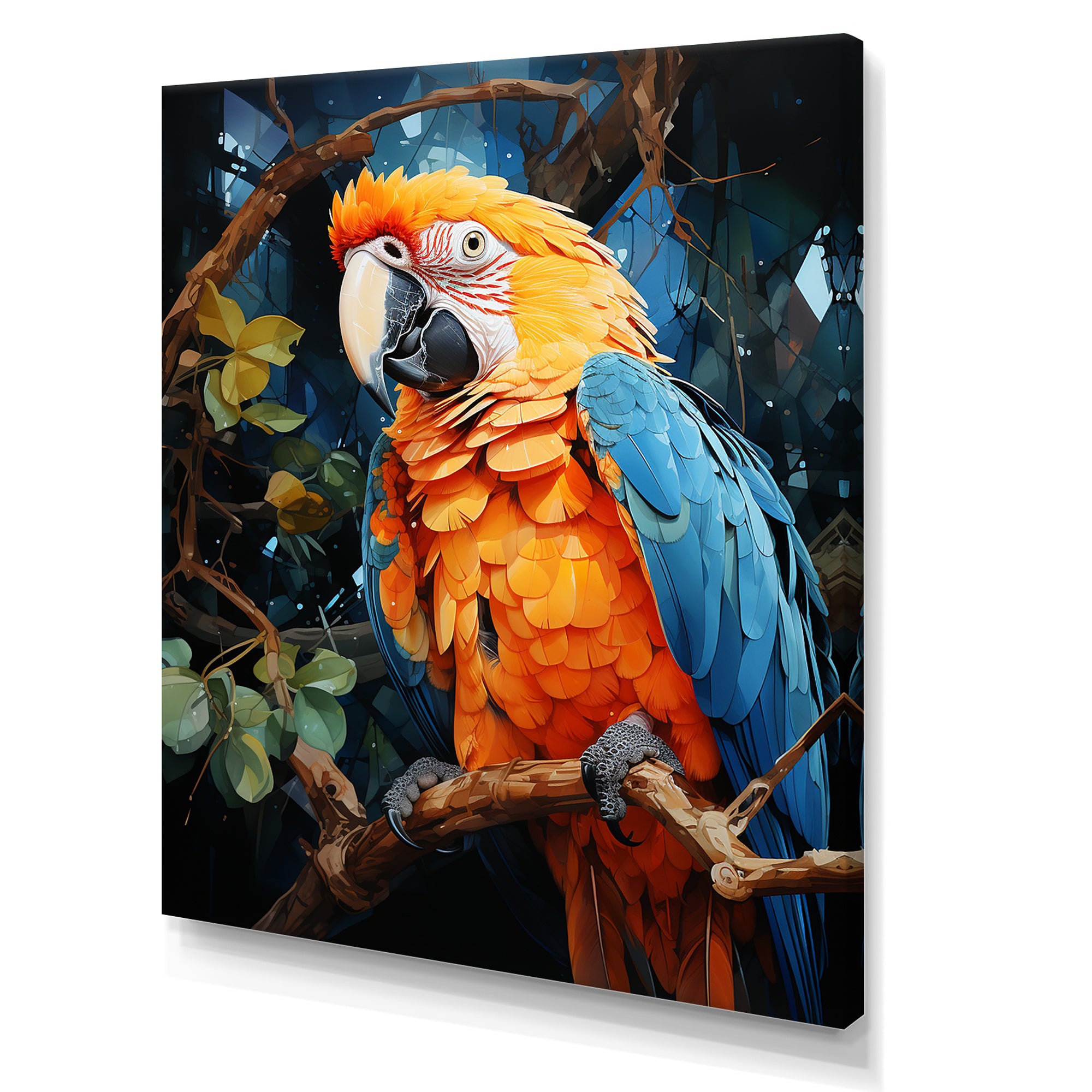 Yellow And Blue Parrot Paradise - Parrot Wall Art Prints