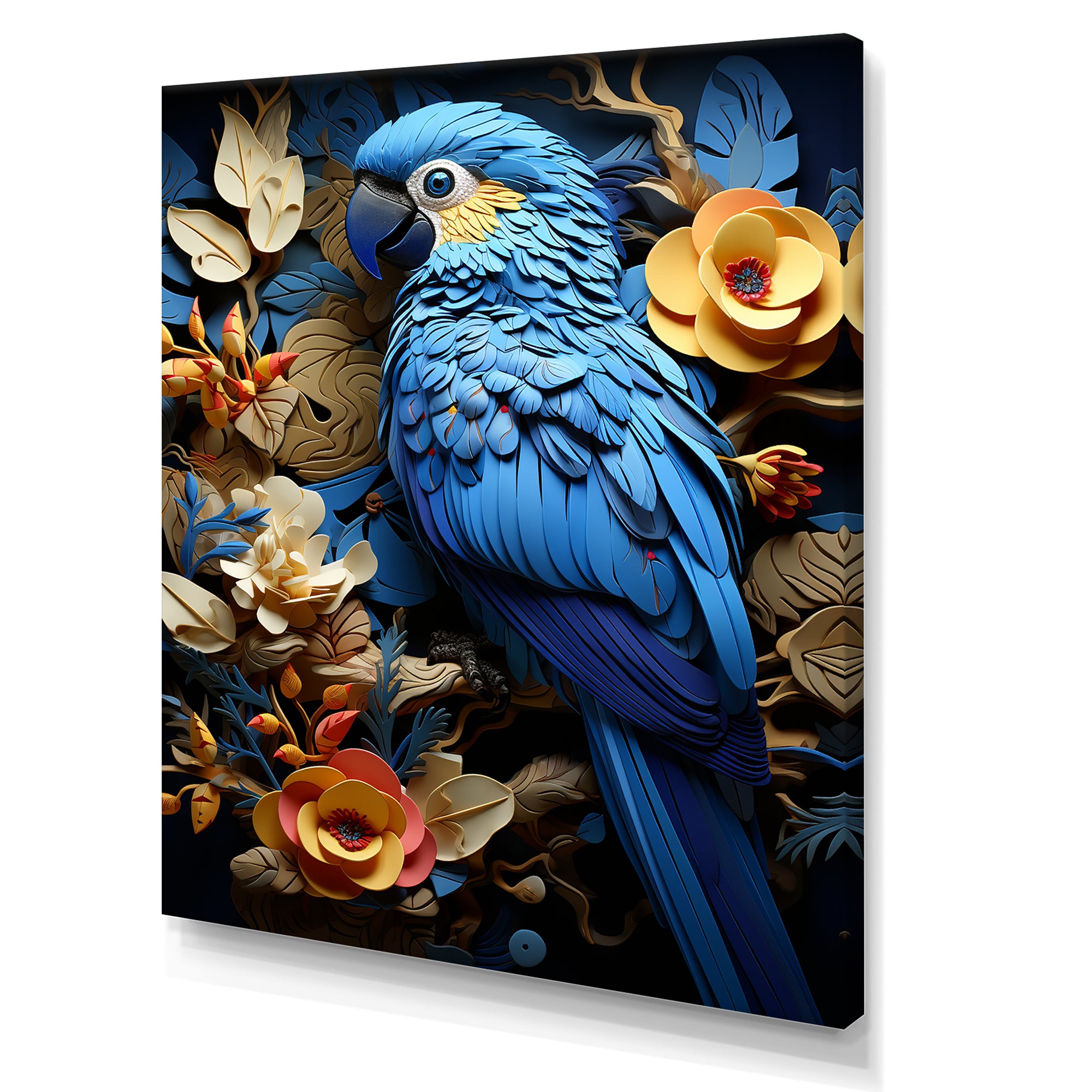 Blue Parrot Paradise - Blue Parrot Wall Art