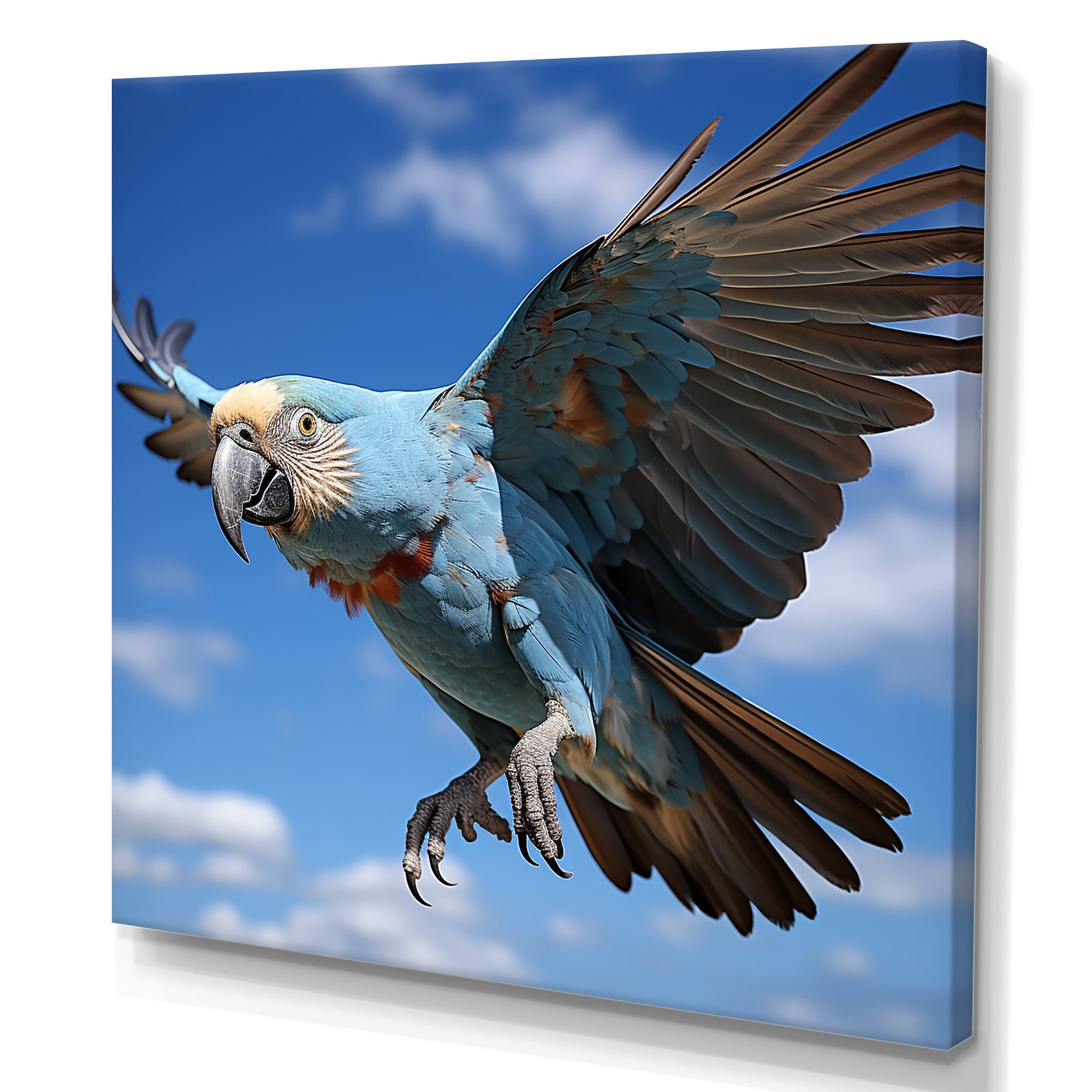 Parrots Wings Of Beauty - Parrot Framed Canvas Art