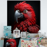 Crimson Elegance Tropical Parrot - Parrot Canvas Wall Art