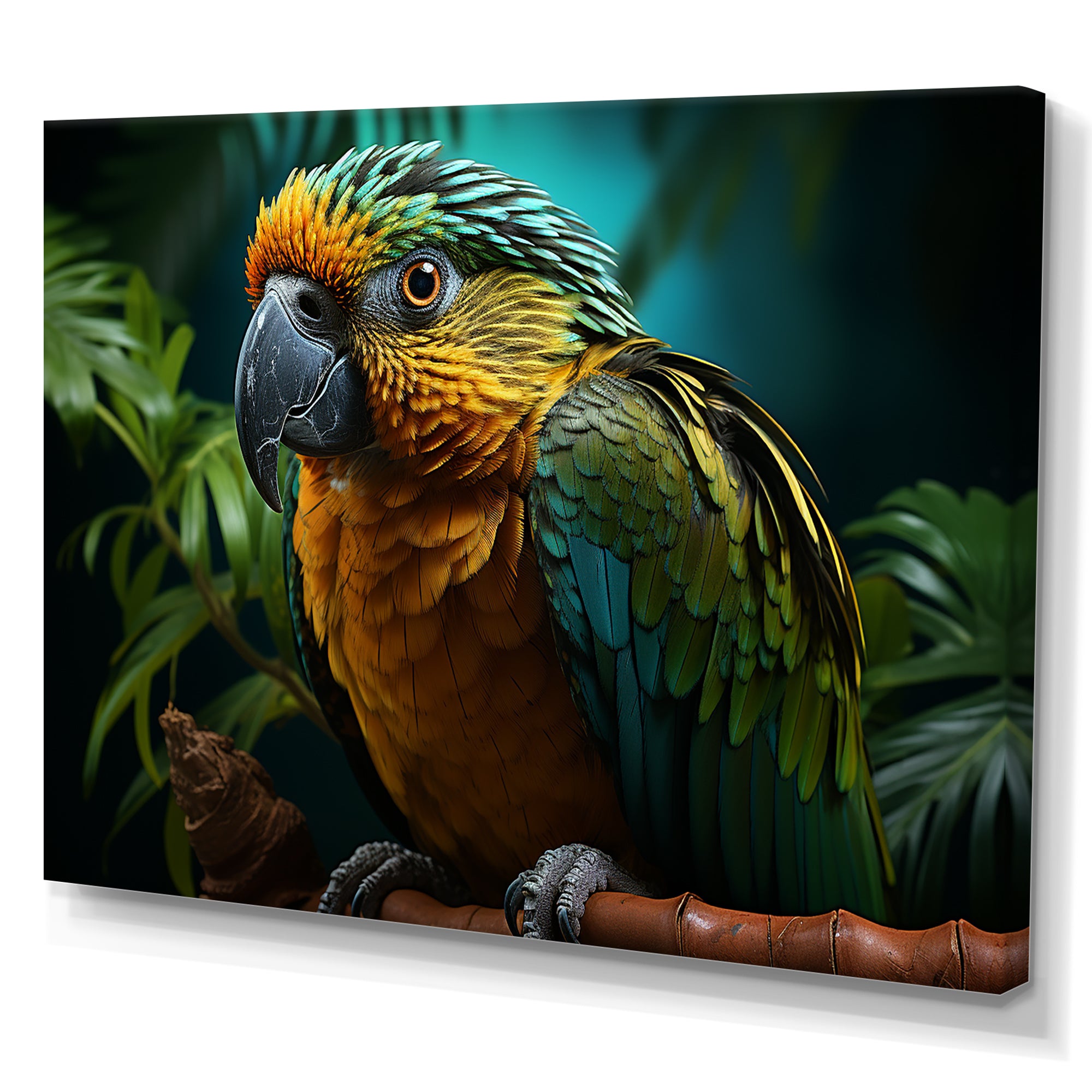 Parrots Emerald Magical Melodies - Parrot Wall Art Prints