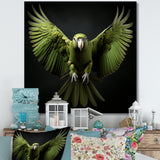Eternal Winged Elegance - Green Parrot Wall Art