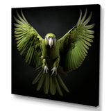 Eternal Winged Elegance - Green Parrot Wall Art