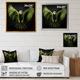 Eternal Winged Elegance - Green Parrot Wall Art